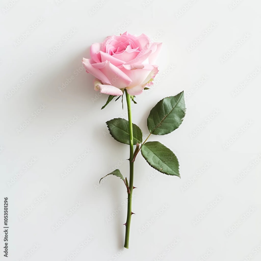 pink rose with White Background AI Image Generative; pink rose with White Background AI Image Generative;