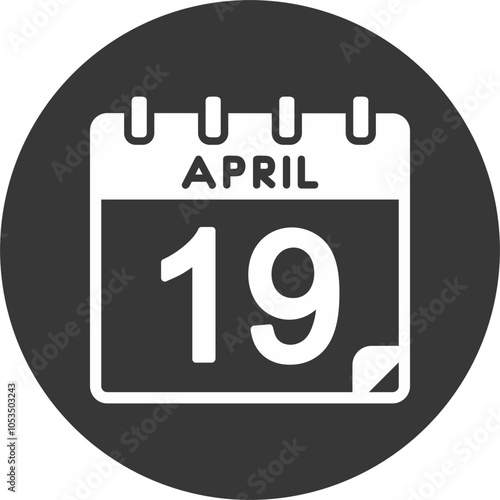 19 April Vector Icon Design