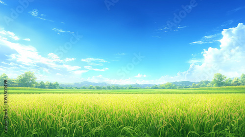 青空と田んぼ