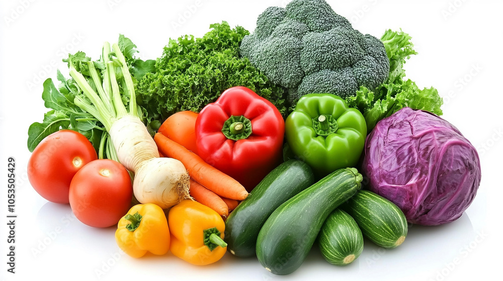 Organic bio vegetables set over white background Organic bio vegetables set over white background