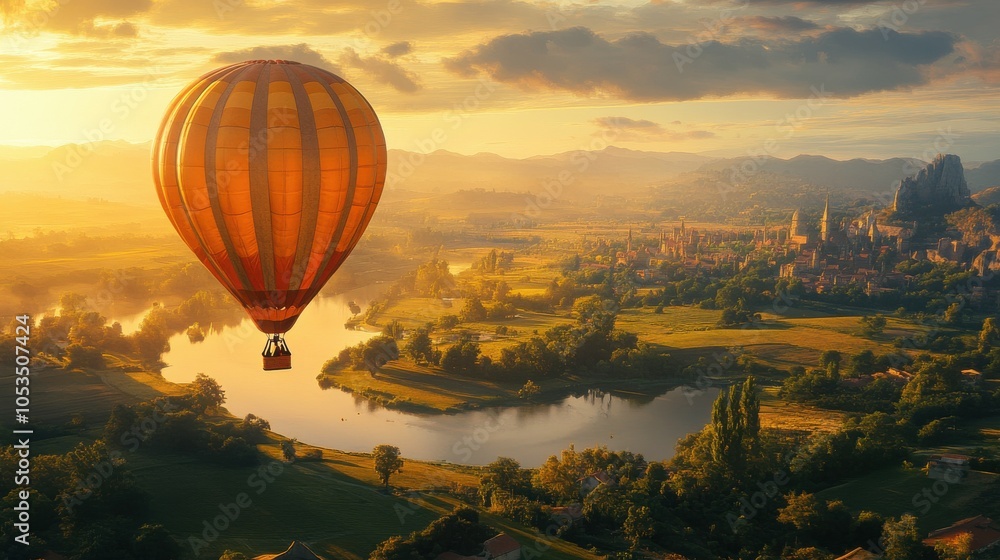 Taking a hot air balloon ride. Taking a hot air balloon ride.