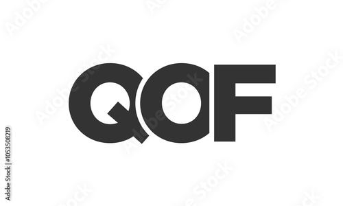 QOF logo design template with strong and modern bold text. Initial based vector logotype featuring simple and minimal typography. Trendy company identity. photo