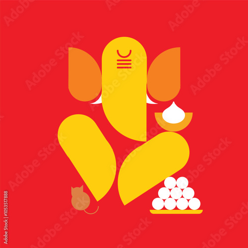 Ganpati background for Ganesh Chaturthi religious festival of India