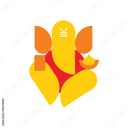 vector illustration of Lord Ganapati for Happy Ganesh Chaturthi