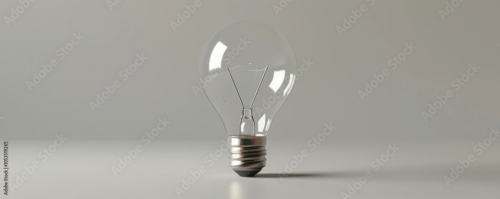 Transparent light bulb, white background, 4K hyperrealistic photo Transparent light bulb, white background, 4K hyperrealistic photo