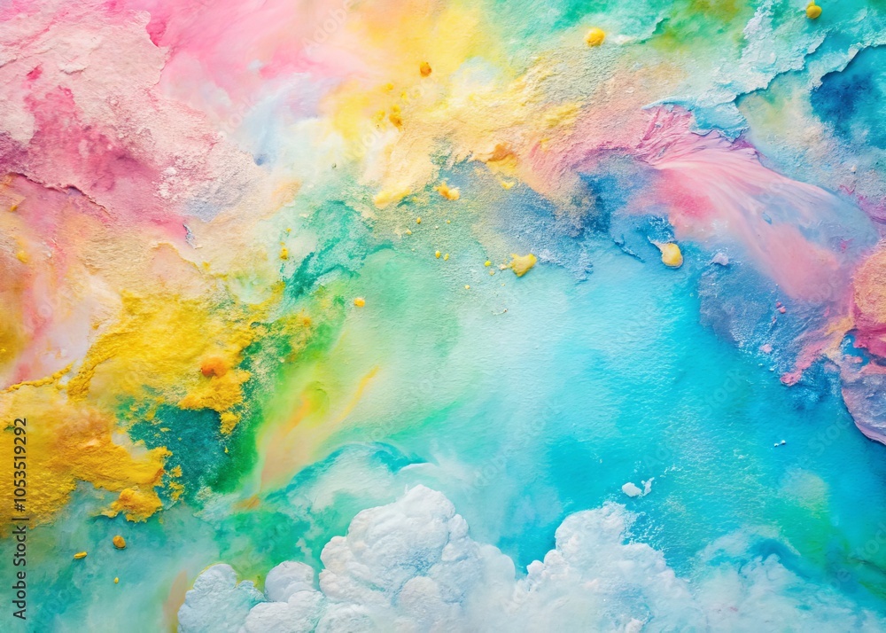 Fototapeta premium Stunning Drone Photography of Hand Painted Brush Strokes in Pastel Colors for Artistic Backgrounds and Creative Designs
