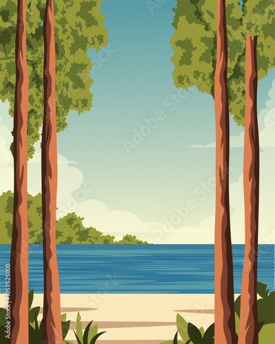Cumberland island travel poster