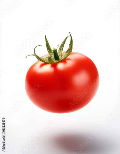 Wallpaper Mural Tomato floating or flying isolated white background Torontodigital.ca
