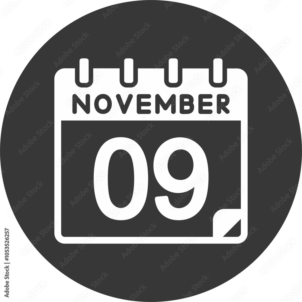 9 November Vector Icon Design 9 November Vector Icon Design