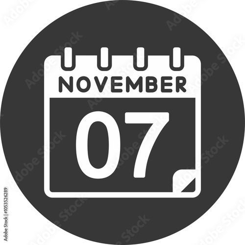 7 November Vector Icon Design