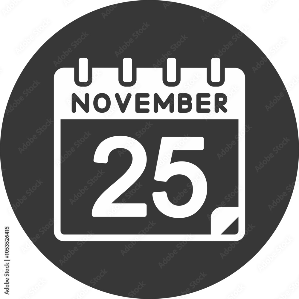25 November Vector Icon Design 25 November Vector Icon Design
