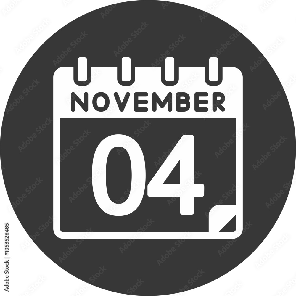 4 November Vector Icon Design 4 November Vector Icon Design