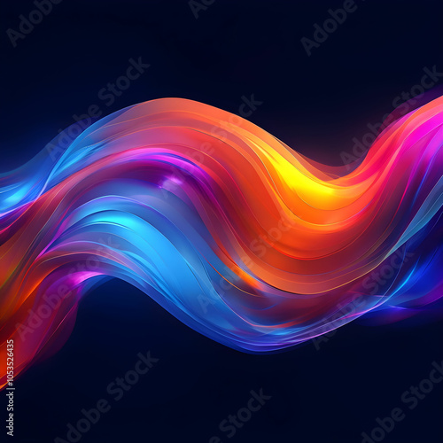 abstract colorful wave and digital art 