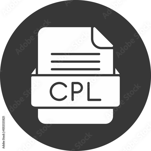 CPL File Format Vector Icon Design