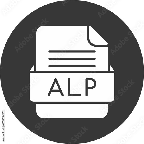 ALP File Format Vector Icon Design