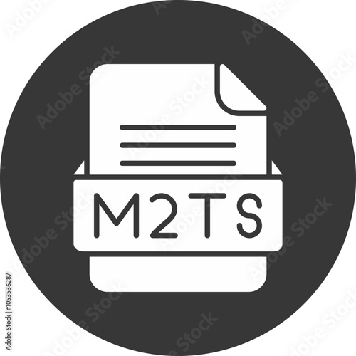 M2TS File Format Vector Icon Design