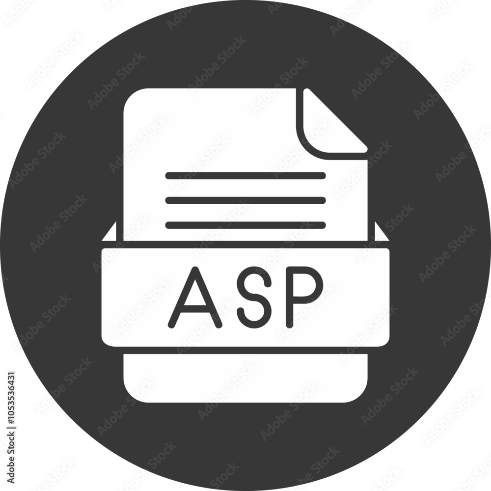 ASP File Format Vector Icon Design ASP File Format Vector Icon Design