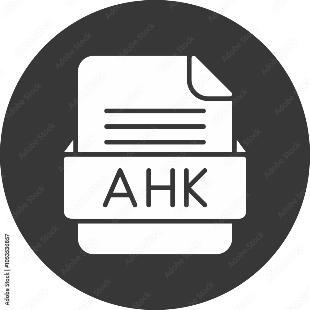 AHK File Format Vector Icon Design AHK File Format Vector Icon Design