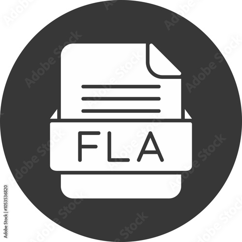 FLA File Format Vector Icon Design