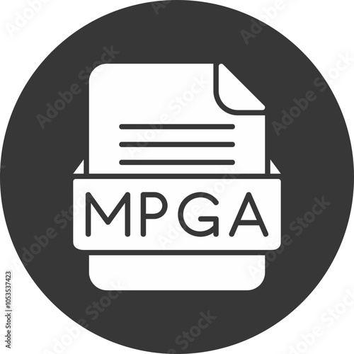 MPGA File Format Vector Icon Design