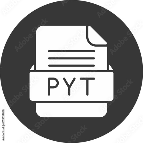 PYT File Format Vector Icon Design