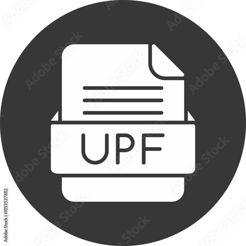 UPF File Format Vector Icon Design