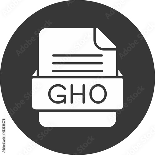 GHO File Format Vector Icon Design