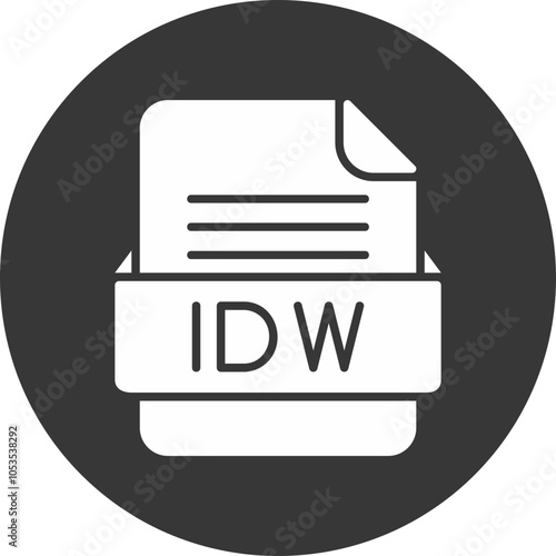 IDW File Format Vector Icon Design