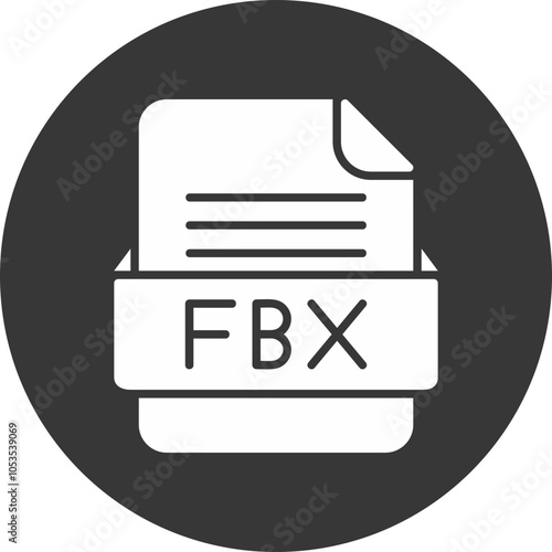 FBX File Format Vector Icon Design