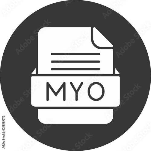 MYO File Format Vector Icon Design