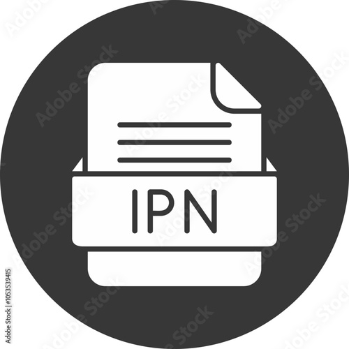 IPN File Format Vector Icon Design