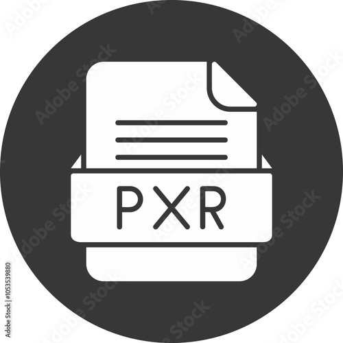 PXR File Format Vector Icon Design