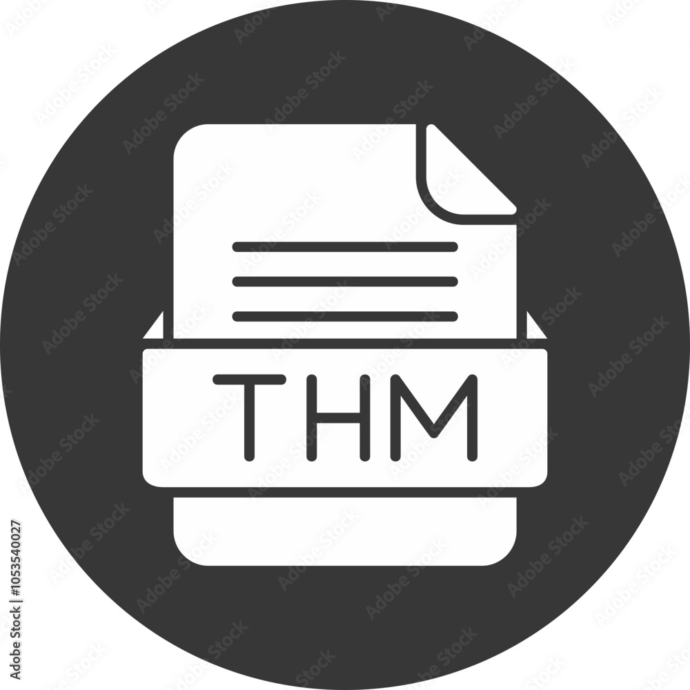 THM File Format Vector Icon Design THM File Format Vector Icon Design