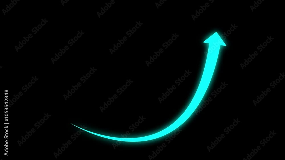 cyan color business arrow animation. success business arrow video concept. cyan color business arrow animation. success business arrow video concept.