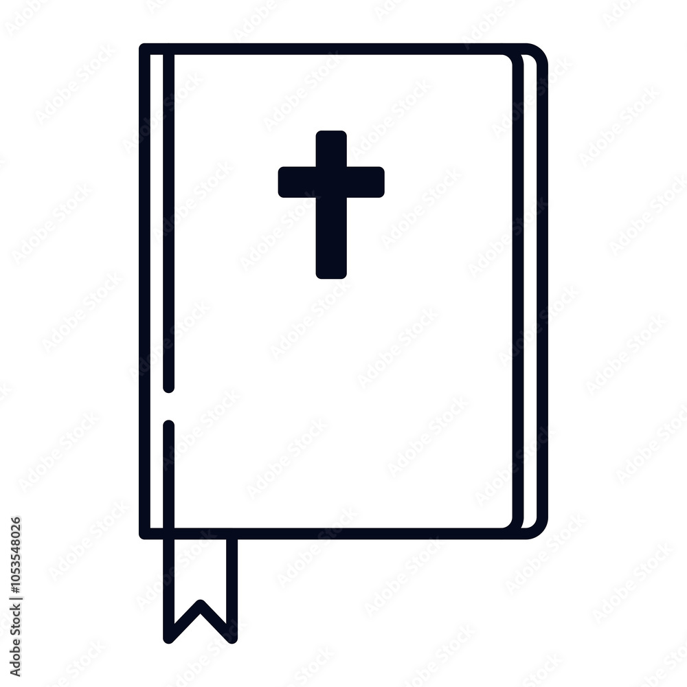 Obraz premium The holy bible sticker design element