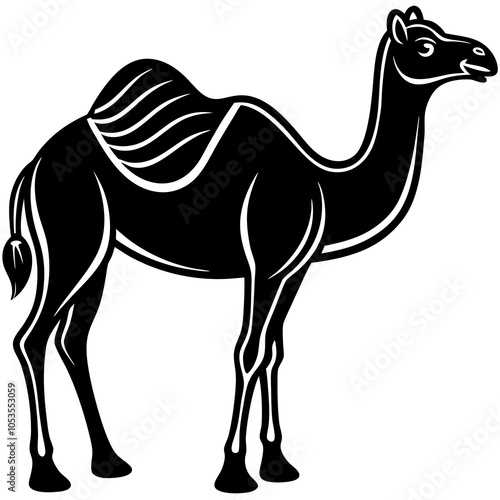 Camel Silhouette Vector Art.