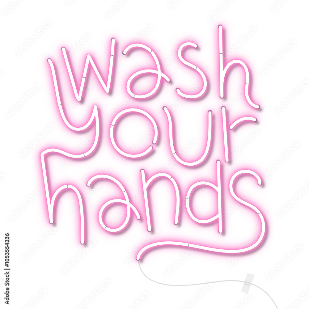 Pink wash your hands neon sign transparent png Pink wash your hands neon sign transparent png