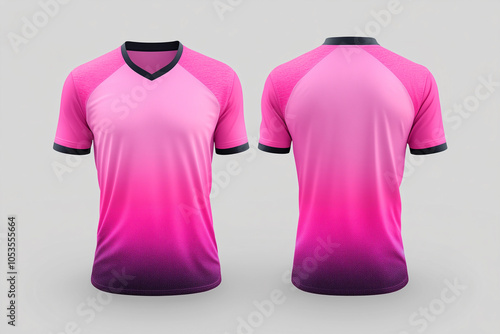 pink jersey template for team club, jersey sport, front and back, Tshirt mockup sports jersey template design for football soccer, racing, gaming, sports jersey photo