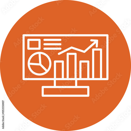 Data Visualization line circle icon