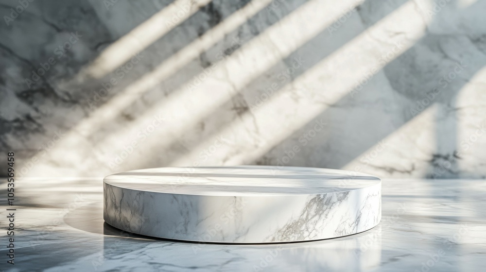 White marble pedestal with a smooth finish, set against a luxurious backdrop. White marble pedestal with a smooth finish, set against a luxurious backdrop.