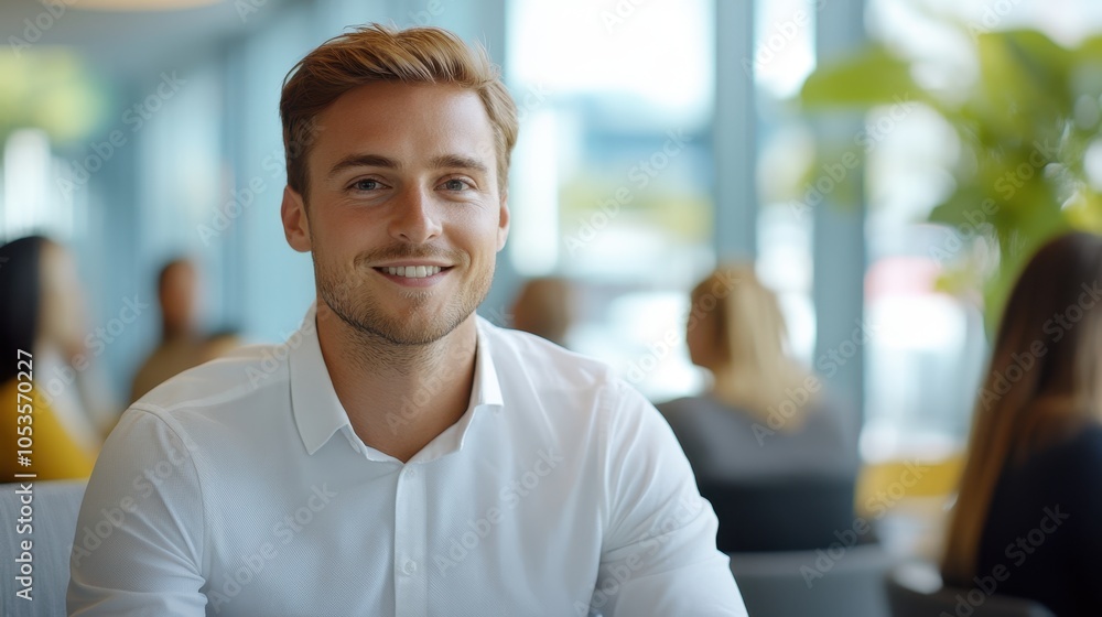 Obraz premium The Friendly Young Businessman