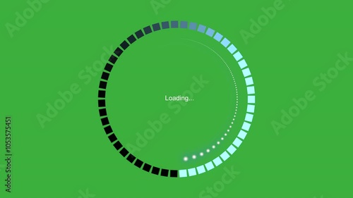 An engaging Loading Animation presented on a vibrant Green Background for user interfaces photo