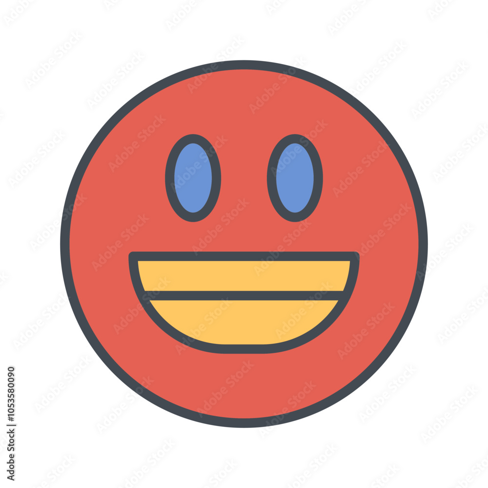 Fototapeta premium Smiling Face with Open Mouth