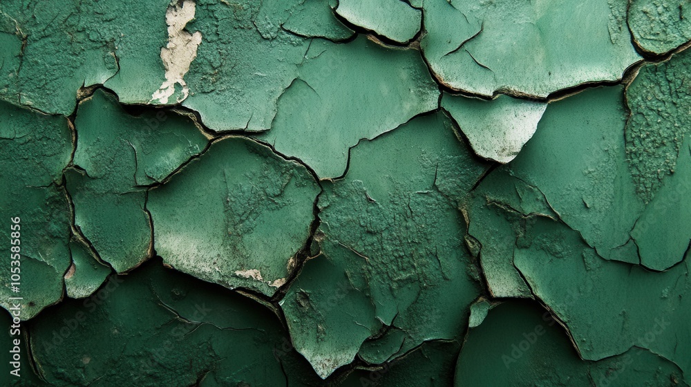 Green paint worn backdrop. Generative AI Green paint worn backdrop. Generative AI