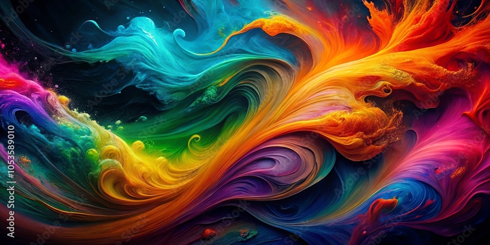 Abstract Symphony of Swirling Colors A Tapestry of Vivid Hues Intertwining and Dancing in a Chaotic Harmony Abstract Symphony of Swirling Colors A Tapestry of Vivid Hues Intertwining and Dancing in a Chaotic Harmony