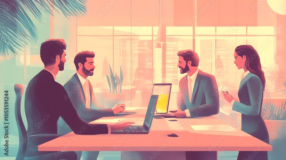Group of young business people working together on a project. Networking. Startup concept. Group of young business people working together on a project. Networking. Startup concept.