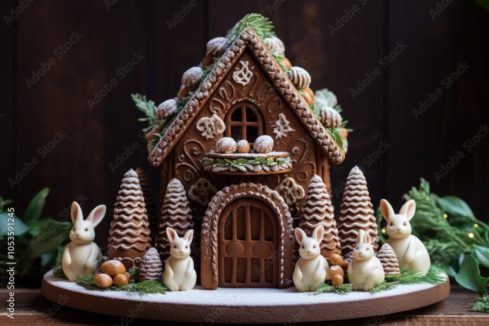 Obraz premium gingerbread home cake