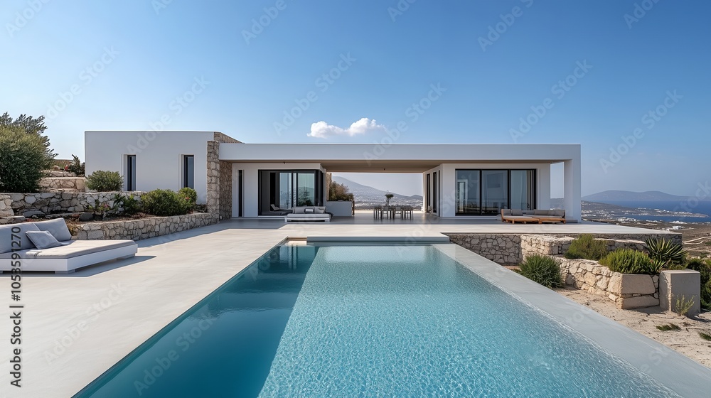 Fototapeta premium Villa Griega Moderna