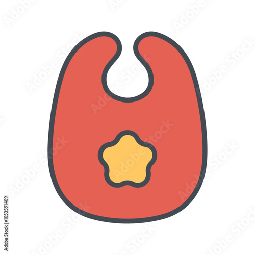 Cute Bibs Vector Icon