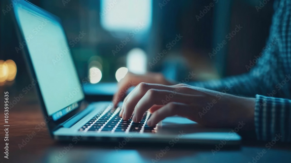 Coworkers gathered around a laptop collaborating on a project in a bright natural office environment with a deep depth of field Coworkers gathered around a laptop collaborating on a project in a bright natural office environment with a deep depth of field